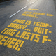 Illustration for article titled Chalkbot Pneumatically Sprays 100,000 Graffiti Messages During Tour De France